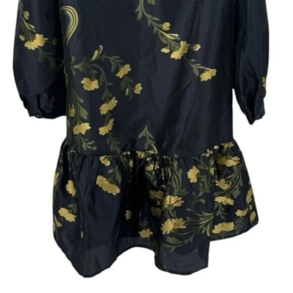 Tuckernuck | NEW Navy Jasmine Vine Jacquard Palmerston Dress Size XL - Picture 7 of 11